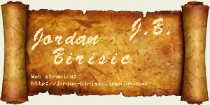 Jordan Birišić vizit kartica